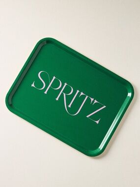 Anthropologie Green 'SPRITZ' Serving Tray, NWT